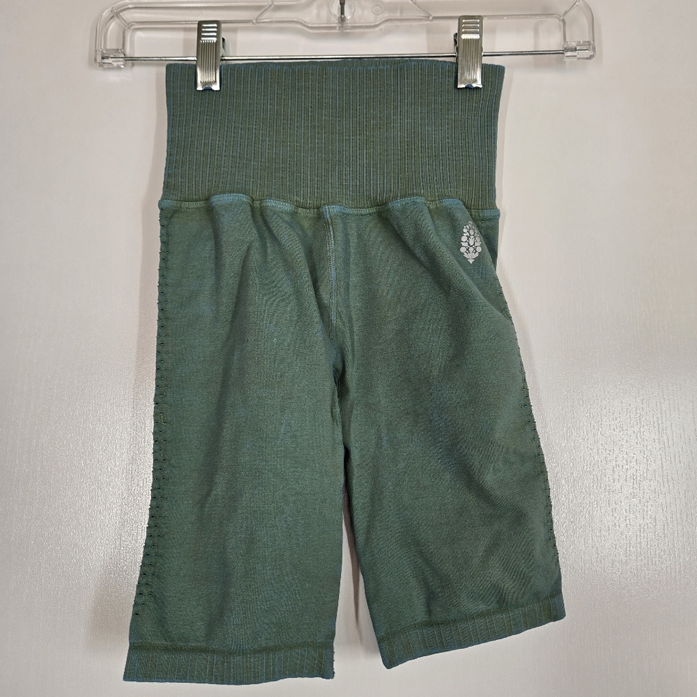 Free People Movement‎ Green Biker Shorts Good Karna Womens XS/S Biker Shorts
